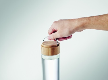 Logotrade ärikingituse foto: Klaaspudel 500ml bambusest kaas