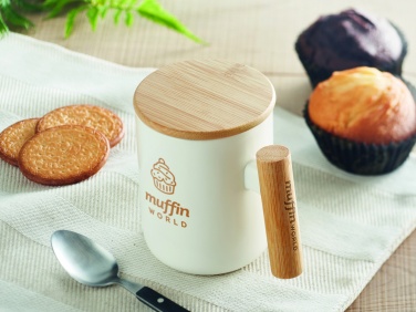 Logotrade firmakingitused pilt: Portselanist kaanega kruus 380 ml