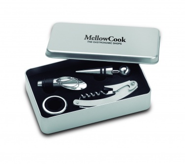 Logo trade reklaamtoote pilt: Veinikomplekt plekkkarbis