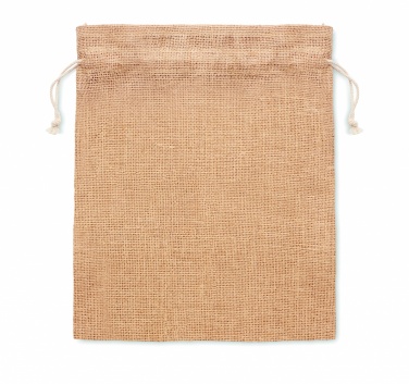 Logotrade ärikingid pilt: Väike džuudist kingikott 14 x 22 cm