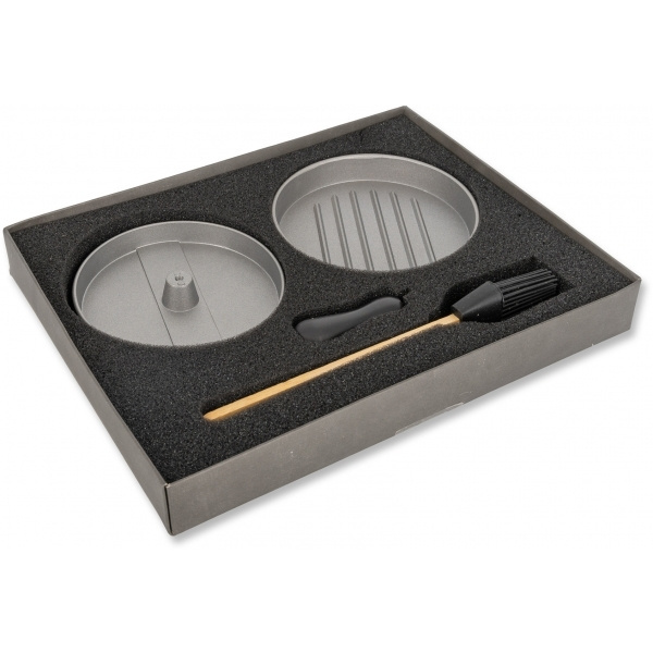 Logotrade ärikingituse foto: Burgeripress silikoonharjaga TEXAS