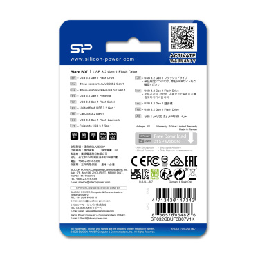 Logo trade reklaamkingituse pilt: PENDRIVE SILICON POWER BLAZE - B07 3.2 16GB