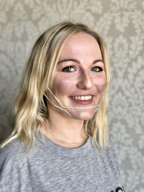 Logo trade reklaamkingi pilt: ATENA läbipaistev näokaitse-mask suu ja nina jaoks 1461162