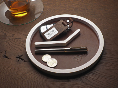 Logo trade firmakingi pilt: Puidust nahkse sisuga lauakorrastaja1851121