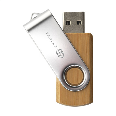 Logotrade firmakingid pilt: USB Twist Bamboo laost 4 GB