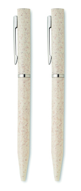 Logotrade firmakingituse foto: PEAT nisuõlest keskkonnasõbralik pastapliiatsi komplekt