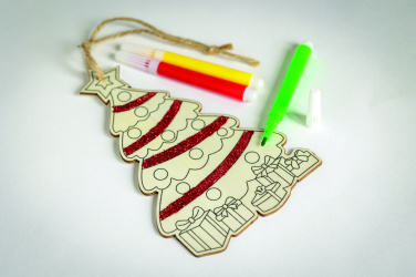 Logotrade firmakingituse foto: Puidust jõulupuu värvimiskomplekt