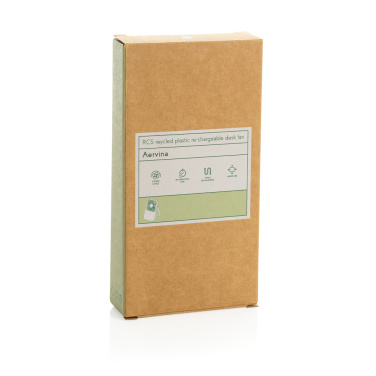 Logo trade reklaamkingitused foto: Aervina RCS taaskasutatud plastist laetav lauaventilaator