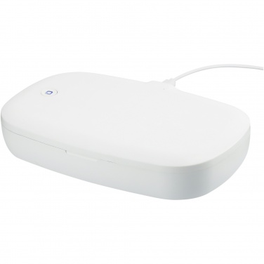 Logo trade mainostuote kuva: Capsule älypuhelimen UV-puhdistaja 5 W:n langattomalla latausalustalla