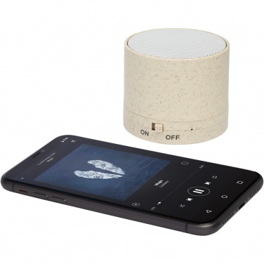 Logotrade mainostuotet kuva: Kikai Bluetooth® -kaiutin, vehnänolkea