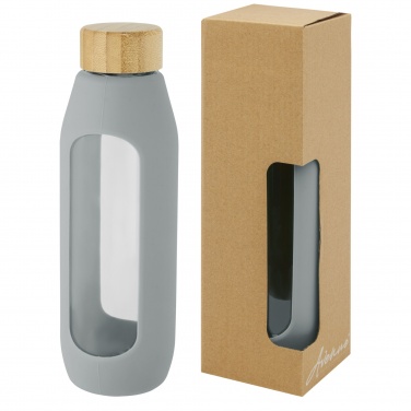 Logo trade mainoslahjat ja liikelahjat kuva: Tidan 600 ml:n borosilikaattilasipullo silikonisuojalla