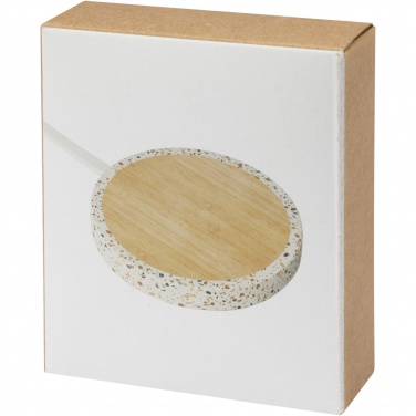 Logo trade liikelahjat tuotekuva: Terrazzo 10 W:n langaton latausalusta bambusta