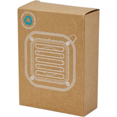 Logo trade liikelahjat mainoslahjat kuva: Solo 3 W:n IPX5 RCS -kierrätetystä muovista valmistettu, aurinkoenergialla toimiva Bluetooth®-kaiutin jousihaalla 