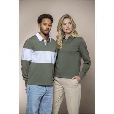Logo trade mainostuotet tuotekuva: Clyde unisex organic rugby polo sweatshirt