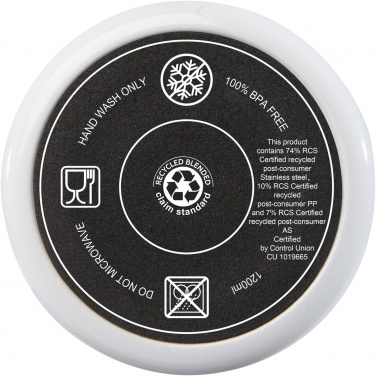 Logo trade liikelahjat mainoslahjat kuva: Melbourne 1 200 ml:n RCS-sertifioitu kierrätetty teräs, eristetty  muki pillillä