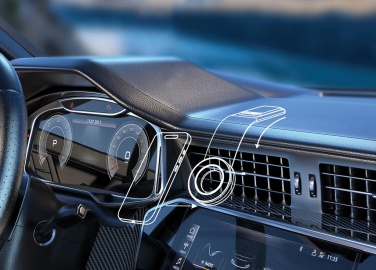 Logotrade liikelahja tuotekuva: DriveGrip RCS muovinen magneettinen puhelinpidike autoon