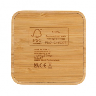 Logotrade mainostuote tuotekuva: 5W bambulaturi USB:llä