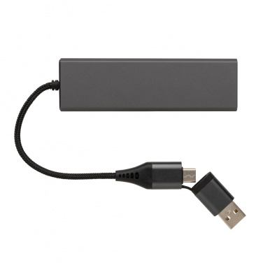Logotrade mainoslahjat ja liikelahjat tuotekuva: Terra RCS alumiininen USB-hub 3 portilla