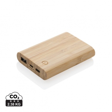Logotrade liikelahjat kuva: 5000 mAh varavirtalähde bambusta
