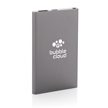 Logo trade mainoslahja ja liikelahja tuotekuva: 4000mAh virtapankki USB-C:llä RCS muovista/alumiinista