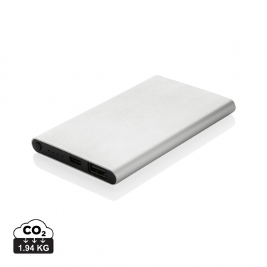 Logo trade mainoslahja ja liikelahja tuotekuva: 4000mAh virtapankki USB-C:llä RCS muovista/alumiinista