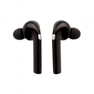 Logotrade mainoslahja tuotekuva: Liberty langattomat nappikuulokkeet latausrasiassa