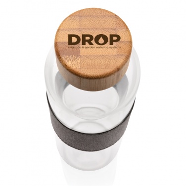 Logo trade liikelahja kuva: Impact borosilikaattilasipullo bambukannella