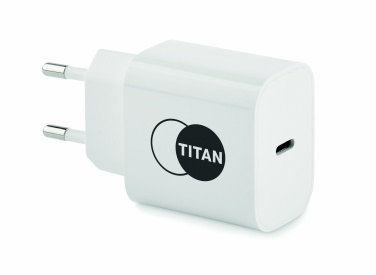 Logo trade mainoslahja kuva: USB-laturi EU
