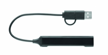 Logo trade mainoslahja kuva: USB 4 portin keskitin 19 cm