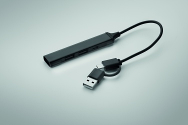 Logo trade mainoslahja kuva: USB 4 portin keskitin 19 cm