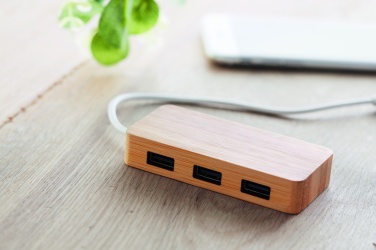 Logotrade liikelahjat kuva: Bambu USB- keskitin