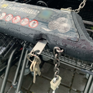 Logo trade mainostuote kuva: Avaimenperä ostoskorisirulla STICKIT