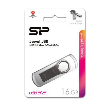 Logotrade mainostuote tuotekuva: Pendrive 3.0 Silicon Power JEWEL J80 TITANIUM 16GB