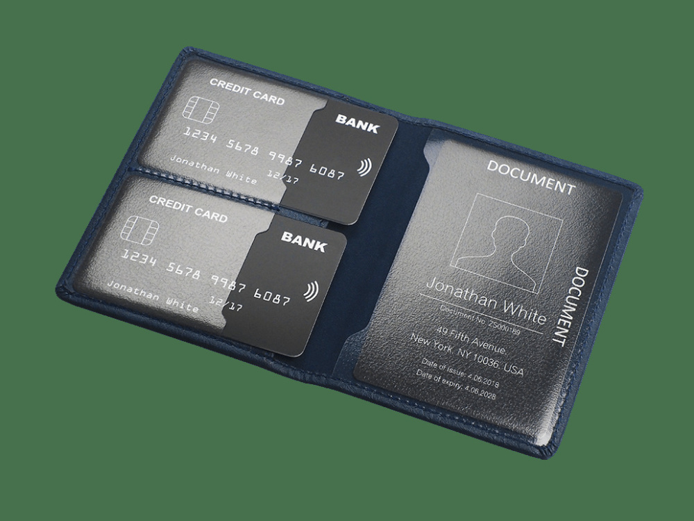 Logo trade liikelahja mainoslahja tuotekuva: RFID asiakirjalompakko 611327