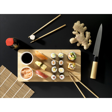 Logo trade mainoslahjat tuotekuva: Temaki Bamboo Sushi Tray lahjasetti