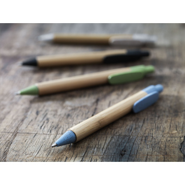 Logo trade liikelahja mainoslahja tuotekuva: Bamboo Wheat Pen vehnäolki kuulakärkikynä