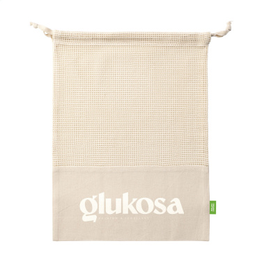 Logo trade mainoslahja kuva: Natura Organic GOTS Mesh Bag (120 g/m²) hedelmäpussi