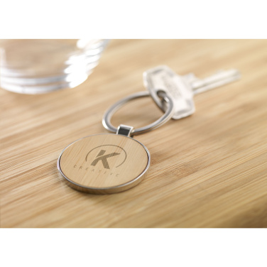 Logotrade mainoslahjat ja liikelahjat tuotekuva: Bamboo Key Circle avaimenperä