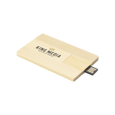 Logo trade liikelahja kuva: Luottokortti USB Bamboo 8GB