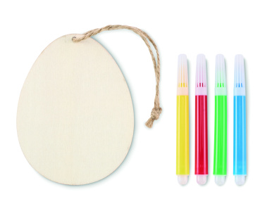 Logotrade mainoslahjat ja liikelahjat tuotekuva: Puinen munamaalaussetti