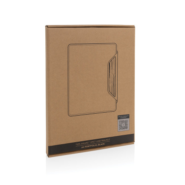 Logotrade liikelahjat mainoslahjat tuotekuva: Teri AWARE™ RPET ja pähkinäpuu A4-kansio