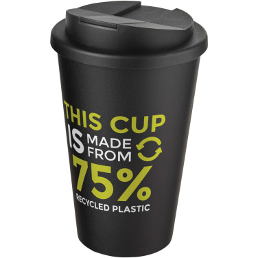 Logo trade liikelahjat mainoslahjat kuva: Americano® Eco 350 ml kierrätysmuki läikkymättömällä kannella