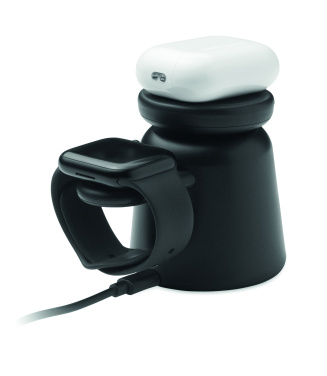 Logo trade liikelahjat mainoslahjat kuva: 3 in 1 langaton laturi 15W