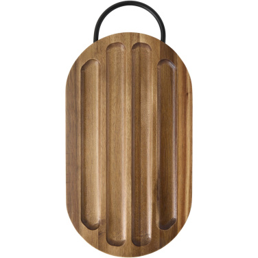 Logo trade mainostuotet tuotekuva: Prestige akaasiapuinen leikkuulauta leipäveitsellä