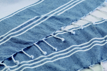 Logo trade mainostuotet tuotekuva: Rantakassi hamam-pyyhkeellä