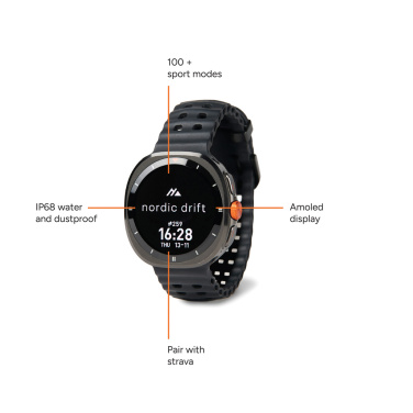 Logo trade mainoslahja ja liikelahja tuotekuva: Nordic Drift Titan – suorituskykyinen kello