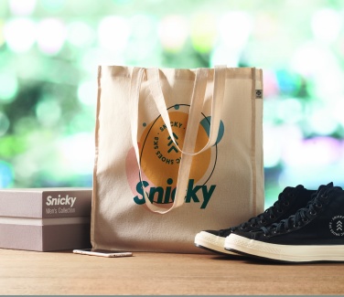 Logotrade firminės dovanos nuotrauka: Ekologiškos medvilnės pirkinių krepšys