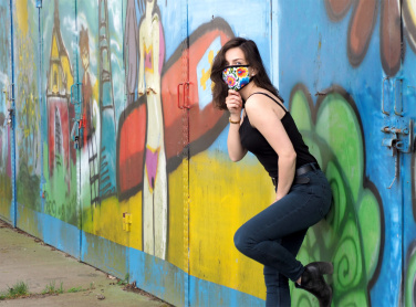 Logotrade dovana nuotrauka: Medvilninė kaukė MARS PRO (M dydis) su kišene ir HEPA filtru 1380165