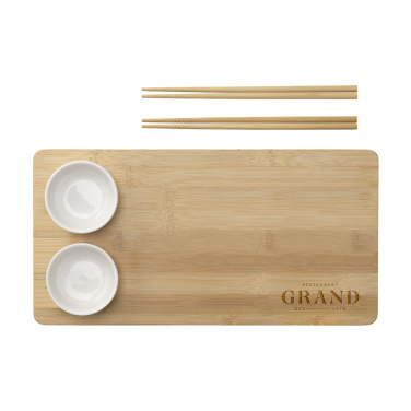 Logotrade firminės dovanos nuotrauka: Temaki Bamboo Sushi Tray dovanų rinkinys