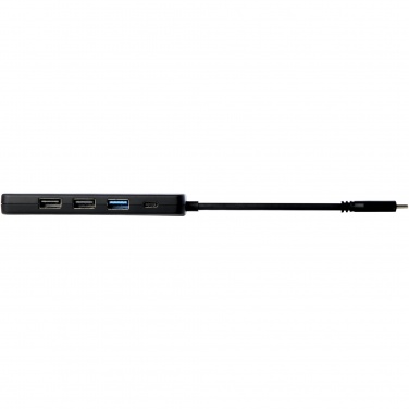 Logotrade logo dāvanas foto: Loop RCS pārstrādāta plastmasas multivides adapteris USB 2.0-3.0 ar HDMI portu